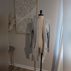 BP Light Gray Open-Front Cardigan